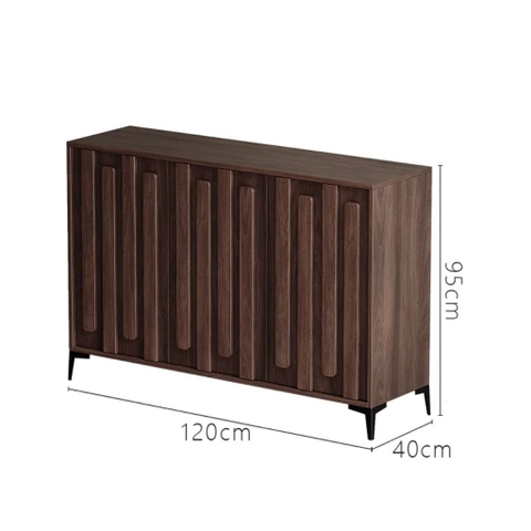 Tủ Trang Trí Vân Gỗ Nổi Hiện Đại Nhiều Ngăn Lưu Trữ 160x40x95cm Yapi-127