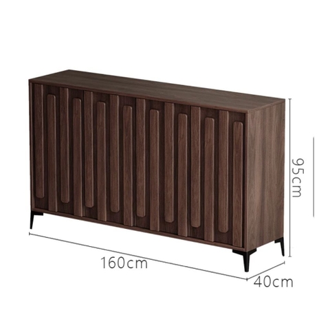 Tủ Trang Trí Vân Gỗ Nổi Hiện Đại Nhiều Ngăn Lưu Trữ 160x40x95cm Yapi-127