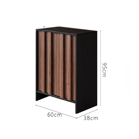 Tủ Giày Dép Gỗ Hiện Đại Cánh Vân Gỗ Dọc 150x38x95cm Yapi-332