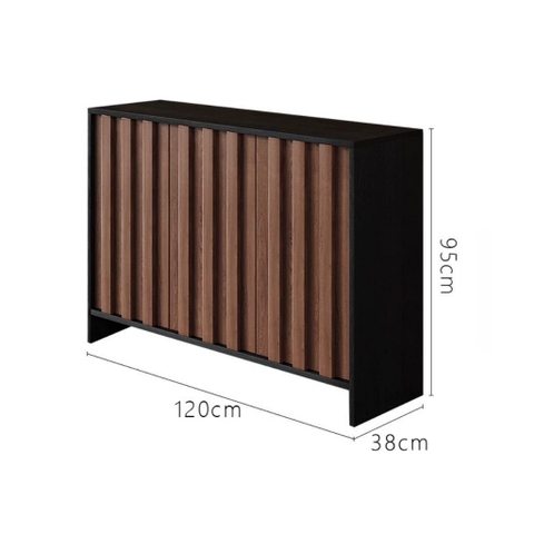 Tủ Giày Dép Gỗ Hiện Đại Cánh Vân Gỗ Dọc 150x38x95cm Yapi-332