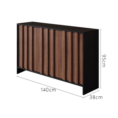 Tủ Giày Dép Gỗ Hiện Đại Cánh Vân Gỗ Dọc 150x38x95cm Yapi-332