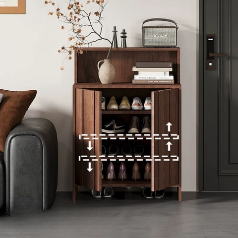Tủ Giày Dép Cánh Vân Gỗ Dọc Hiện Đại 200x38x95cm Yapi-335