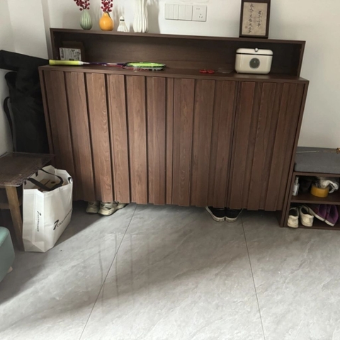 Tủ Giày Dép Cánh Vân Gỗ Dọc Hiện Đại 200x38x95cm Yapi-335