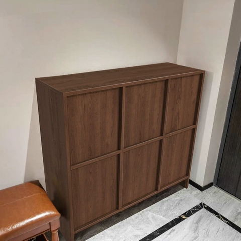 Tủ Giày Dép Gỗ Hiện Đại Nhiều Ngăn Thiết Kế Ô Vuông 160x40x95cm Yapi-334