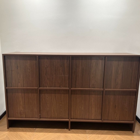 Tủ Giày Dép Gỗ Hiện Đại Nhiều Ngăn Thiết Kế Ô Vuông 160x40x95cm Yapi-334