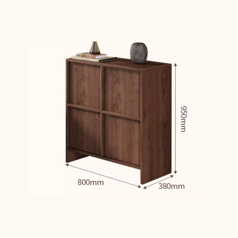Tủ Giày Dép Gỗ Hiện Đại Nhiều Ngăn Thiết Kế Ô Vuông 160x40x95cm Yapi-334