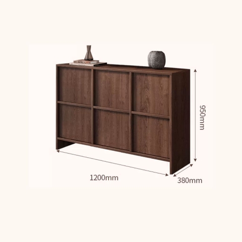Tủ Giày Dép Gỗ Hiện Đại Nhiều Ngăn Thiết Kế Ô Vuông 160x40x95cm Yapi-334