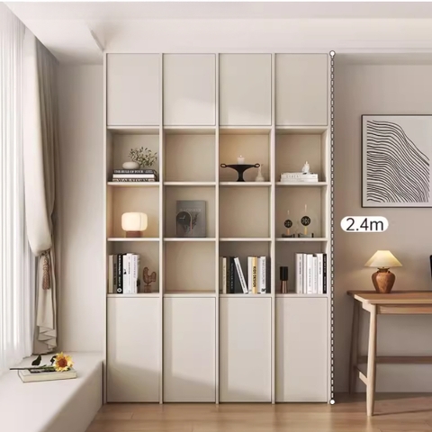 Kệ Sách Thanh Gỗ Dọc Nhiều Ngăn Hiện Đại  240x35x240cmYapi-673