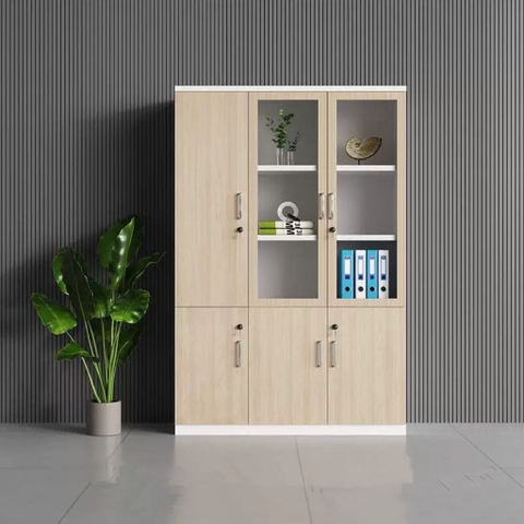 Tủ Tài Liệu Văn Phòng Cánh Kinh Nhiều Ngăn Hiện Đại 200x40x200cm Yapi-TTL001