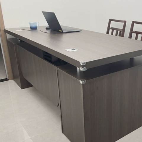 Bàn Làm Việc Lãnh Đạo Gỗ MDF Kèm Ngăn Kéo, Nội Thất Văn Phòng 180x80x75cm Yapi-BLD007