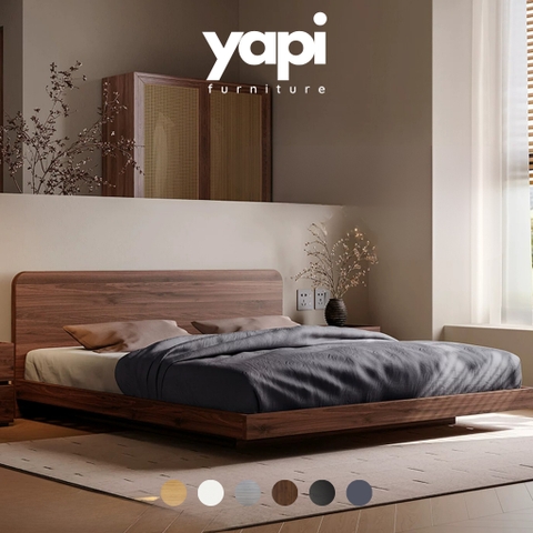 Giường Bay Có Đầu Giường Bo Cong Phong Cách Nhật Bản 1m6x2m Yapi-549