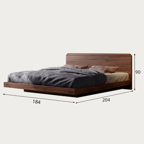 Giường Bay Có Đầu Giường Bo Cong Phong Cách Nhật Bản 1m6x2m Yapi-549