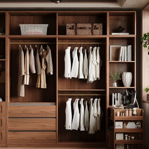 Tủ Quần Áo MDF Cửa Lùa Cánh Mây, Kèm Ngăn Kéo 200x60x248cm Yapi-270