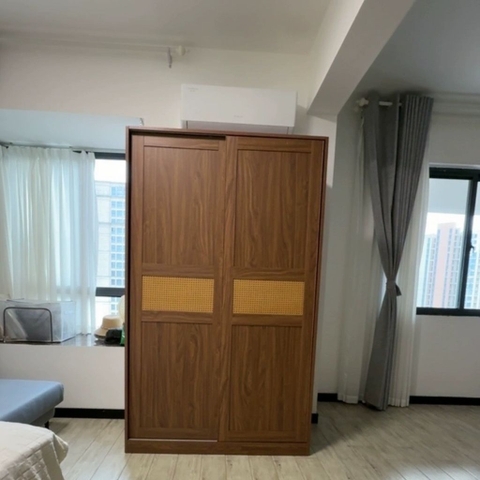 Tủ Quần Áo Cửa Lùa Cánh Mây Đơn Giản Phòng Ngủ 240x60x248cm Yapi-271