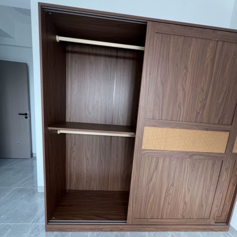 Tủ Quần Áo Cửa Lùa Cánh Mây Đơn Giản Phòng Ngủ 240x60x248cm Yapi-271