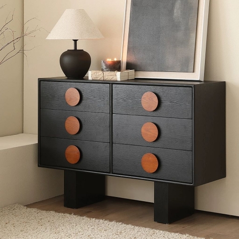 Tủ Đựng Đồ Trang Trí Ngăn Kéo Tay Nắm Tròn Hiện Đại 180x40x90cm Yapi-129