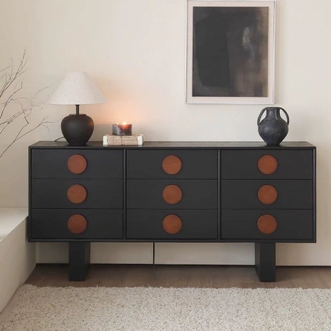 Tủ Đựng Đồ Trang Trí Ngăn Kéo Tay Nắm Tròn Hiện Đại 180x40x90cm Yapi-129