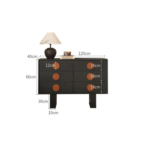 Tủ Đựng Đồ Trang Trí Ngăn Kéo Tay Nắm Tròn Hiện Đại 180x40x90cm Yapi-129