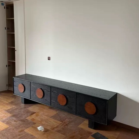 Kệ Tivi Trang Trí Phòng Khách 4 Ngăn Kéo Kèm Tay Nắm Tròn Hiện Đại 220x40x55cm Yapi-926