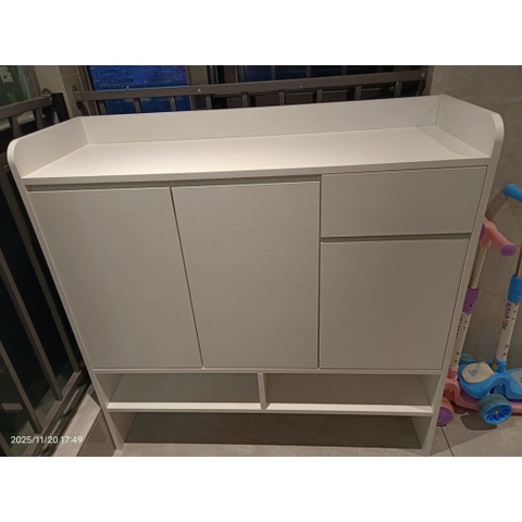 Tủ Giày Dép Kèm Ngăn Kéo Phối Màu Hiện Đại Cho Căn Hộ 160x36x110cm, Yapi-339