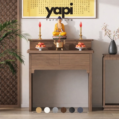 Tủ Thờ Kèm Ngăn Kéo Tối Giản Nhỏ Gọn Cho Căn Hộ 108x60x108cm, Yapi-1210