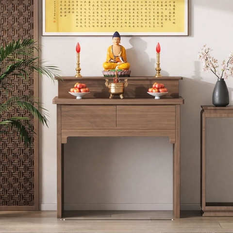 Tủ Thờ Kèm Ngăn Kéo Tối Giản Nhỏ Gọn Cho Căn Hộ 108x60x108cm, Yapi-1210