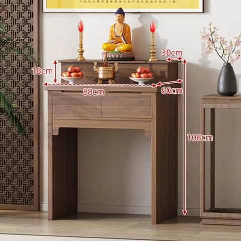 Tủ Thờ Kèm Ngăn Kéo Tối Giản Nhỏ Gọn Cho Căn Hộ 108x60x108cm, Yapi-1210