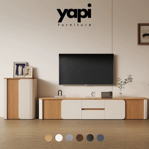 Kệ Tivi Bo Cong Cho Phòng Khách Hiện Đại 200x35x45cm Yapi-927