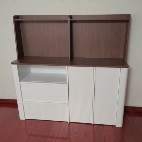 Tủ Đựng Đồ Phòng Bếp Kèm Ngăn Kéo Góc Bo Cong 160x40x150cm Yapi-TB006
