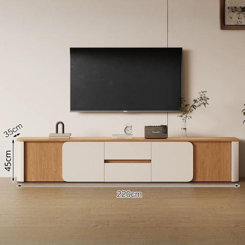 Kệ Tivi Bo Cong Cho Phòng Khách Hiện Đại 200x35x45cm Yapi-927