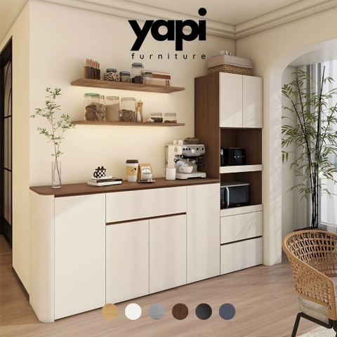 Tủ Bếp Kèm Ngăn Kéo Kết Hợp Tủ Trang Trí Hiện Đại 229x42x200cm Yapi-TB007