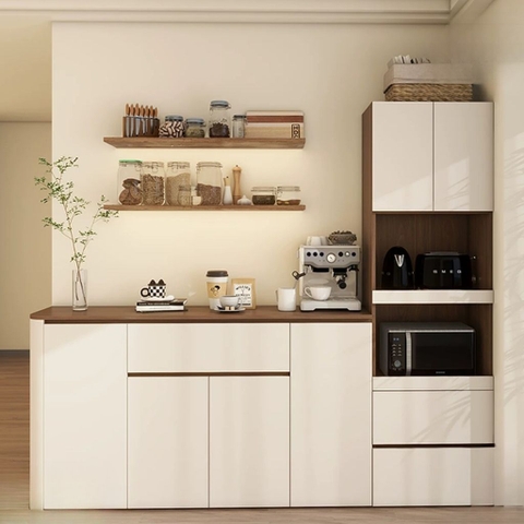 Tủ Bếp Kèm Ngăn Kéo Kết Hợp Tủ Trang Trí Hiện Đại 229x42x200cm Yapi-TB007
