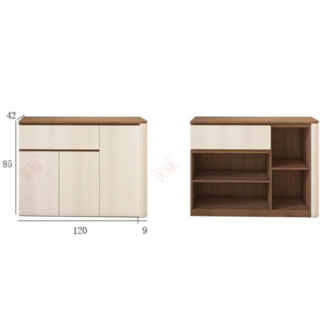 Tủ Bếp Kèm Ngăn Kéo Kết Hợp Tủ Trang Trí Hiện Đại 229x42x200cm Yapi-TB007