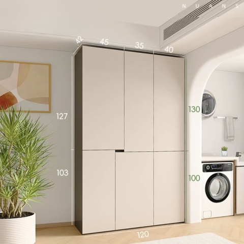 Tủ Lưu Trữ Đa Năng Cho Phòng Giặt, Phòng Bếp, Thiết Kế Tối Giản 120x42x230cm Yapi-131