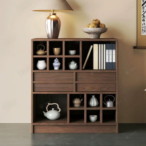 Kệ Trang Trí Nhiều Ô Kèm Ngăn Kéo Đa Năng 120x40x90cm Yapi-135