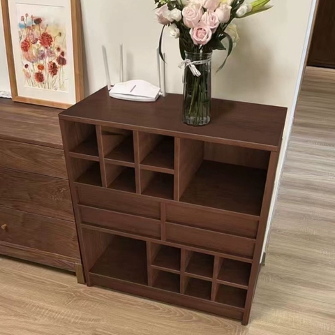 Kệ Trang Trí Nhiều Ô Kèm Ngăn Kéo Đa Năng 120x40x90cm Yapi-135
