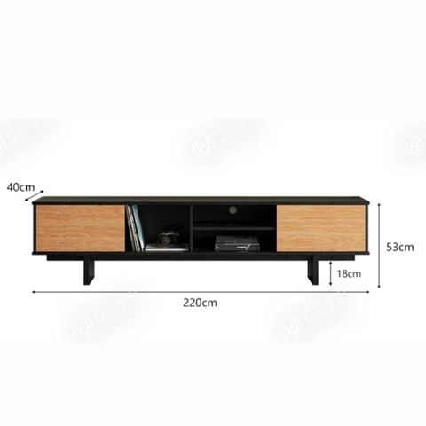 Kệ Tivi 2 Cánh Mở Kem Kệ Ô Vuông Hiện Đại 180x40x53cm Yapi-928