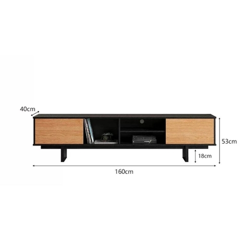 Kệ Tivi 2 Cánh Mở Kem Kệ Ô Vuông Hiện Đại 180x40x53cm Yapi-928