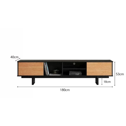 Kệ Tivi 2 Cánh Mở Kem Kệ Ô Vuông Hiện Đại 180x40x53cm Yapi-928