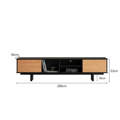 Kệ Tivi 2 Cánh Mở Kem Kệ Ô Vuông Hiện Đại 180x40x53cm Yapi-928