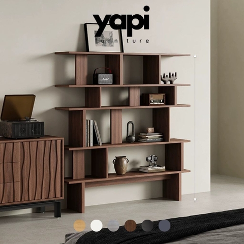 Kệ Sách Trang Trí Nhiều Ô Lưu Trữ Cho Phòng Khách 150x30x160cm Yapi-678