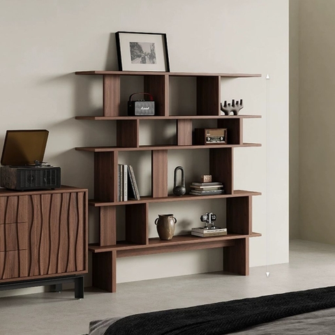 Kệ Sách Trang Trí Nhiều Ô Lưu Trữ Cho Phòng Khách 150x30x160cm Yapi-678