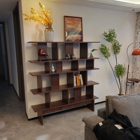 Kệ Sách Trang Trí Nhiều Ô Lưu Trữ Cho Phòng Khách 150x30x160cm Yapi-678