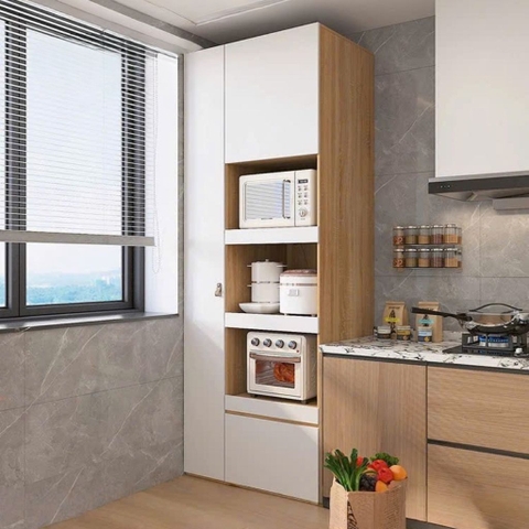 Tủ Bếp Để Lò Vi Sóng Có Ngăn Kéo Đa Năng 80x40x200cm Yapi-134