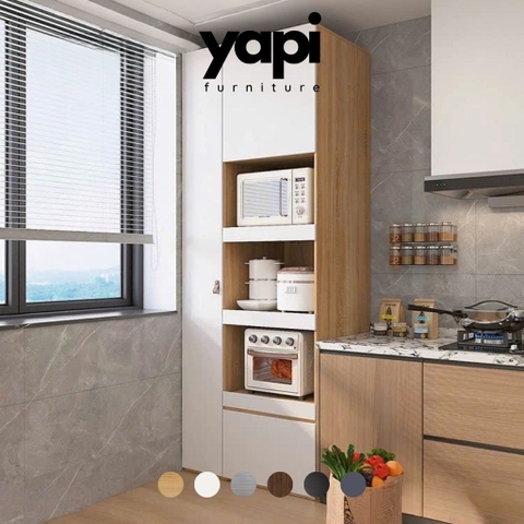 Tủ Bếp Để Lò Vi Sóng Có Ngăn Kéo Đa Năng 80x40x200cm Yapi-134