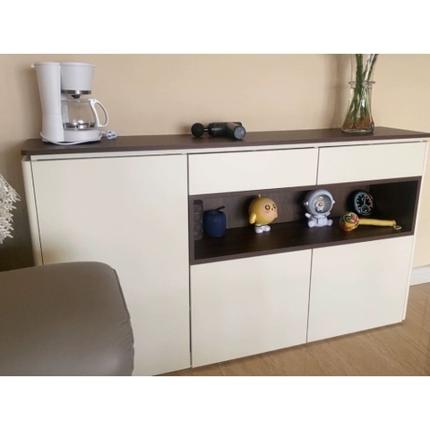 Tủ Để Đồ Có Ngăn Hở Nhỏ Gọn Đa Năng Cho Phòng Khách 150x20x85cm Yapi-177