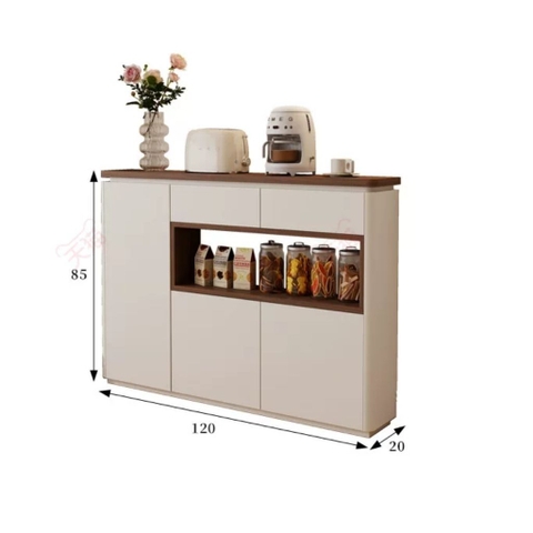 Tủ Để Đồ Có Ngăn Hở Nhỏ Gọn Đa Năng Cho Phòng Khách 150x20x85cm Yapi-177