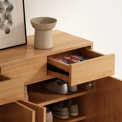 Tủ Giày Kèm Ngăn Kéo Nhiều Ngăn Có Kệ Gầm Tiện Lợi 160x35x110cm Yapi-340