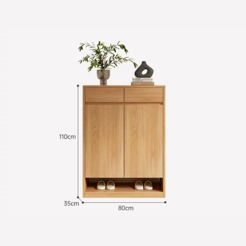 Tủ Giày Kèm Ngăn Kéo Nhiều Ngăn Có Kệ Gầm Tiện Lợi 160x35x110cm Yapi-340