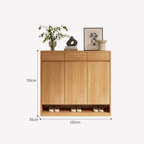 Tủ Giày Kèm Ngăn Kéo Nhiều Ngăn Có Kệ Gầm Tiện Lợi 160x35x110cm Yapi-340